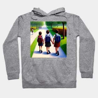 Children going to school Hoodie